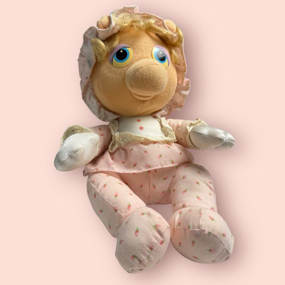 VTG 1984 Miss Piggy 9” Hasbro Softies Plush Pampers Muppet Babies Stuffed Doll